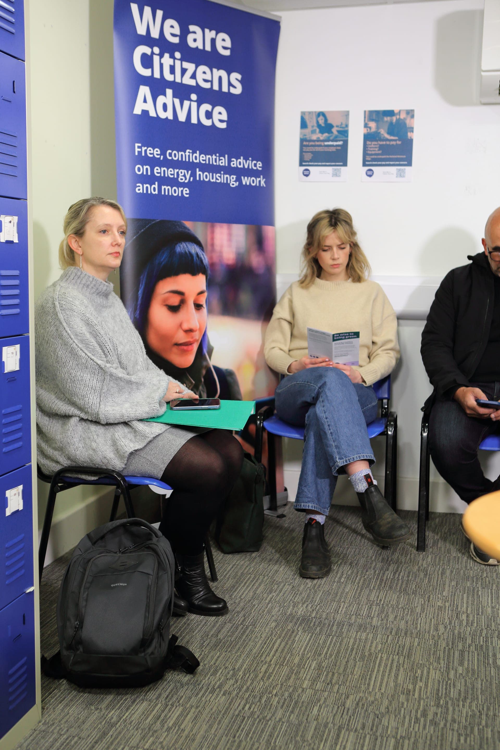 People in Citizens Advice waiting room